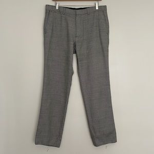 Theory Mens Wool Blend Black and White Textured Pattern Pants Size 34
